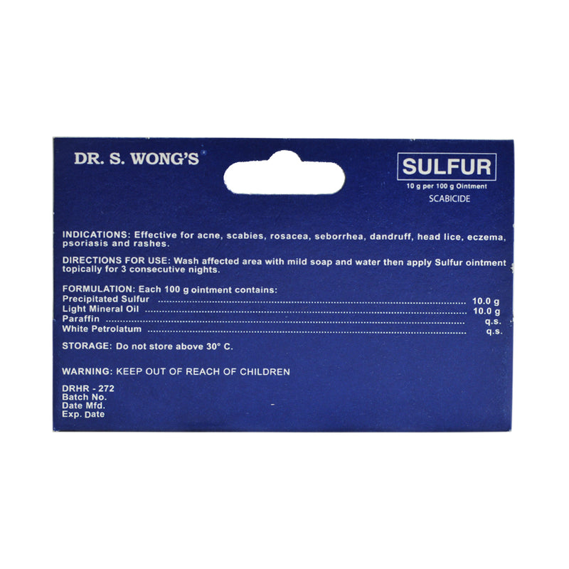 Dr. S. Wong's Scabicide Sulfur Ointment 15g