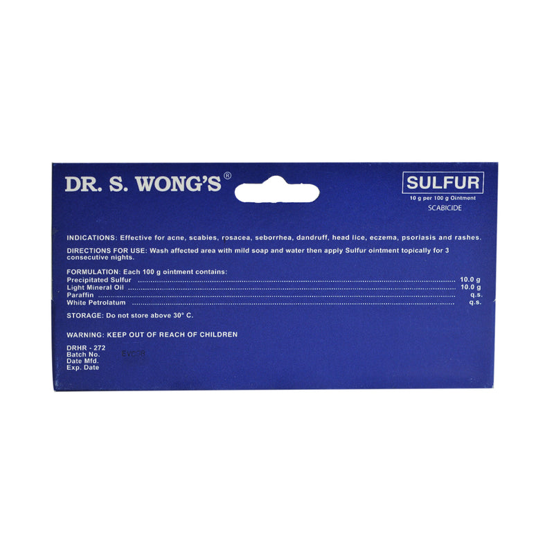 Dr. S. Wong's Scabicide Sulfur Ointment 30g