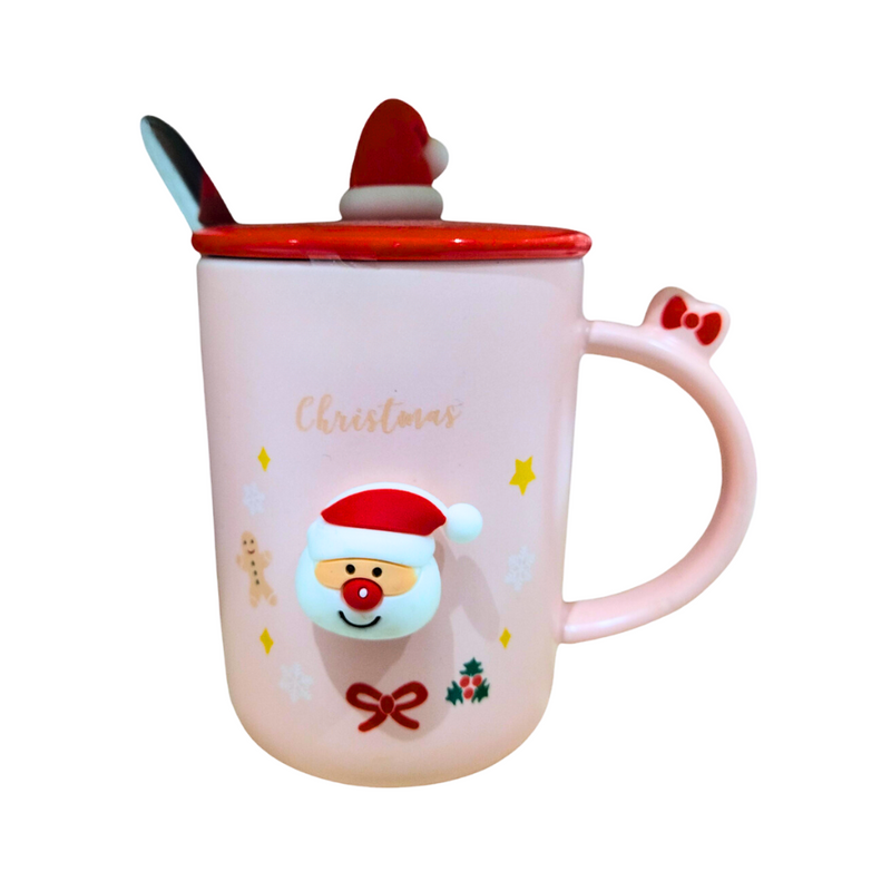 Ideal Living Mug With Cover And Spoon Printed 350ml