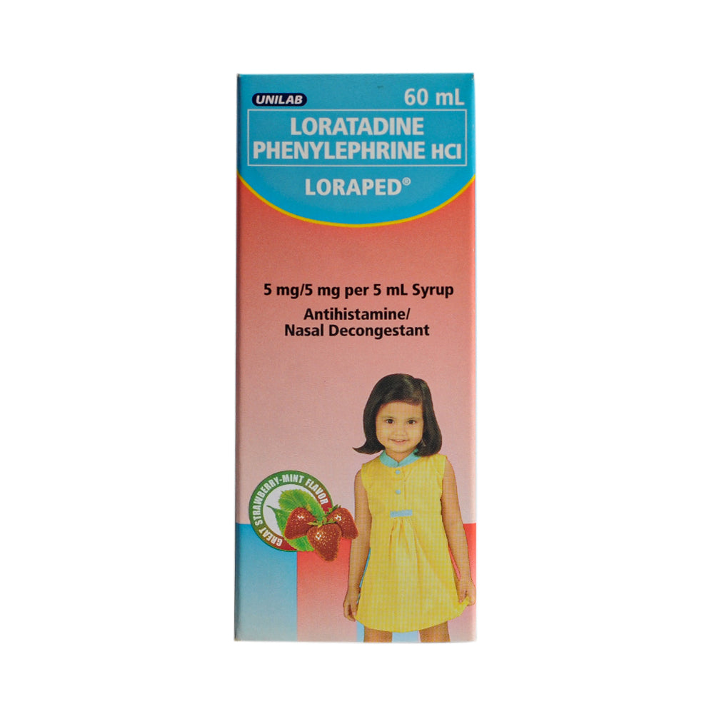 Loraped Loratadine Phenylephrine HCI Syrup 5mg 5ml 60ml loraped-loratadine-phenylephrine-hci-syrup-5mg-5ml-60ml
