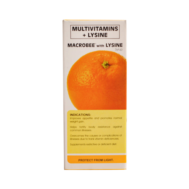 Macrobee Multivitamins Lysine Syrup 120ml