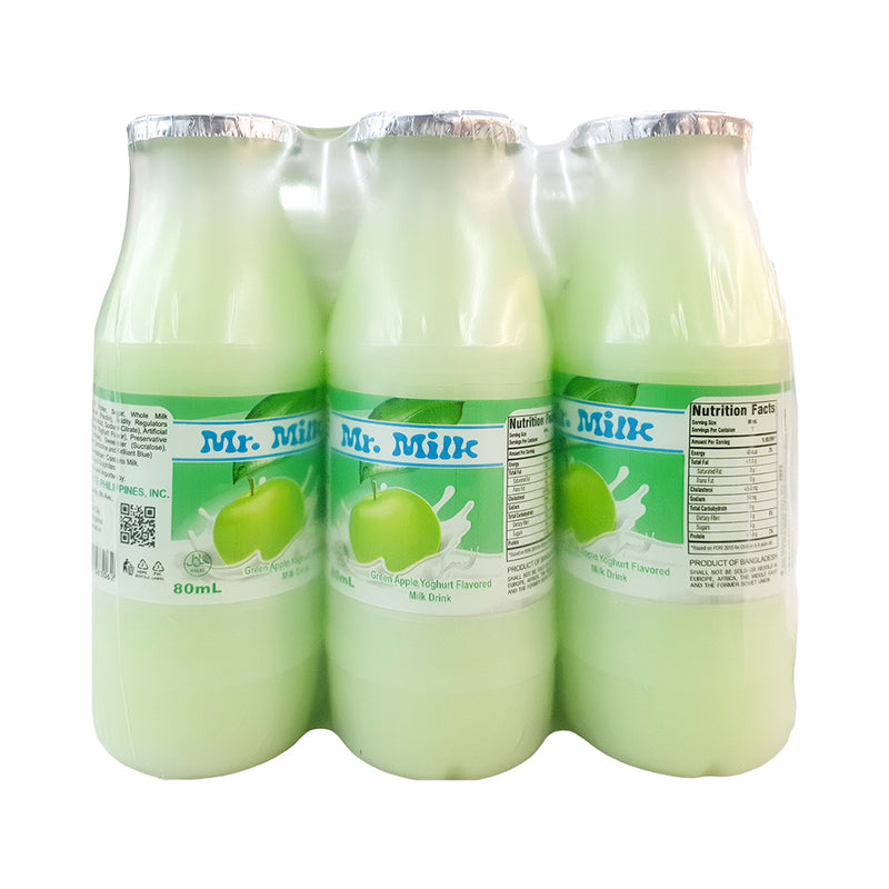 Del Monte Mr. Milk Yogurt Green Apple 100ml x 6's