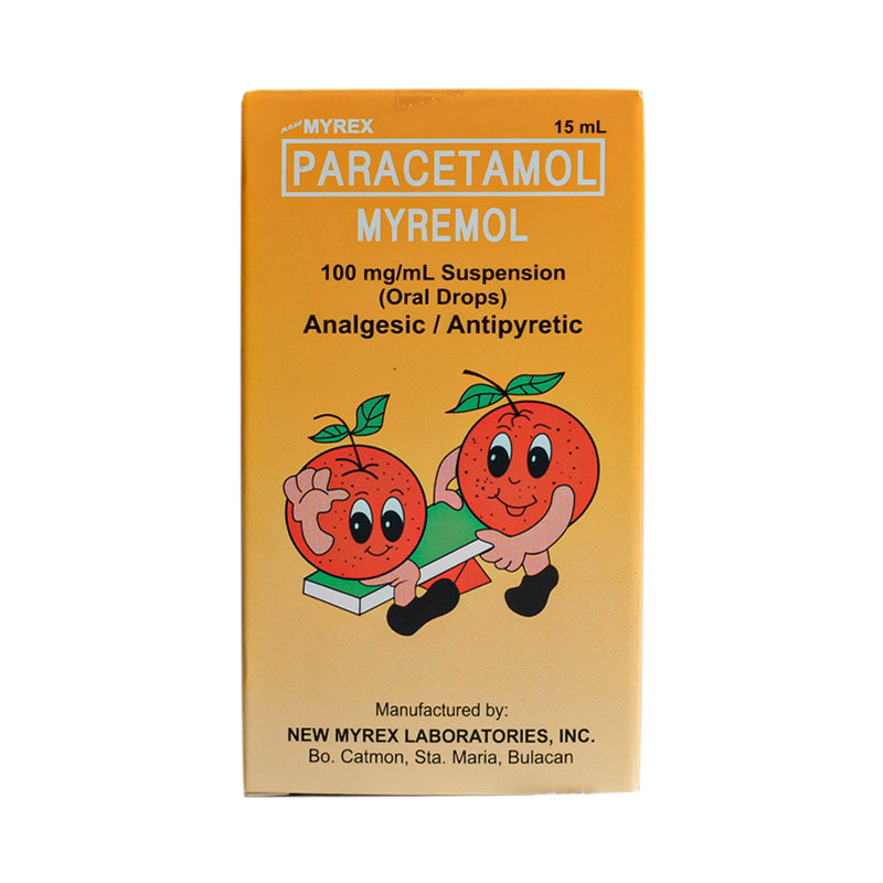 Myremol Paracetamol 100mg/ml Oral Drops 15ml