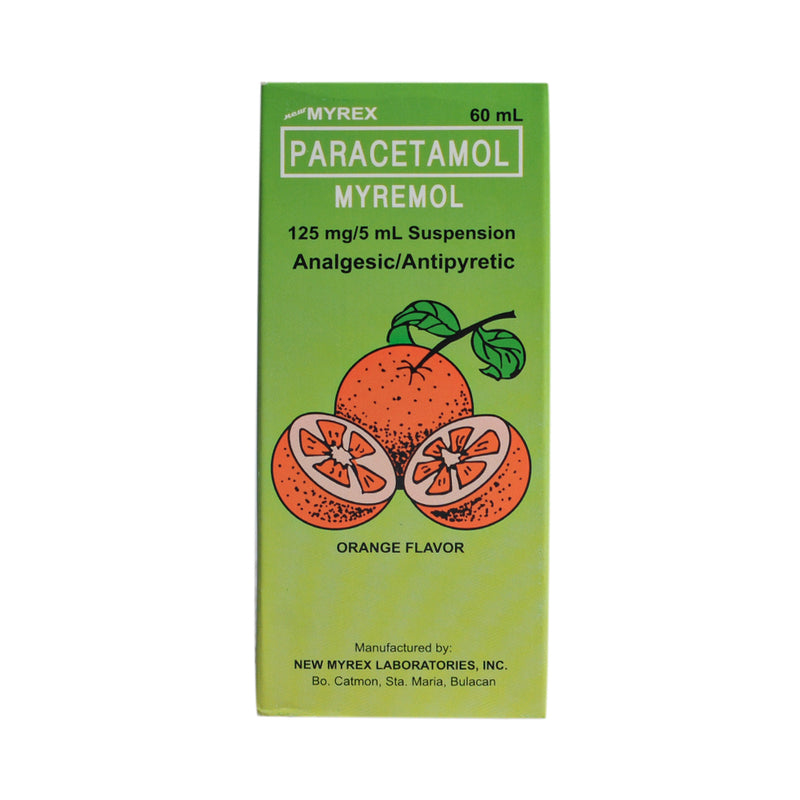 Myremol Paracetamol 125mg/5ml Syrup 60ml