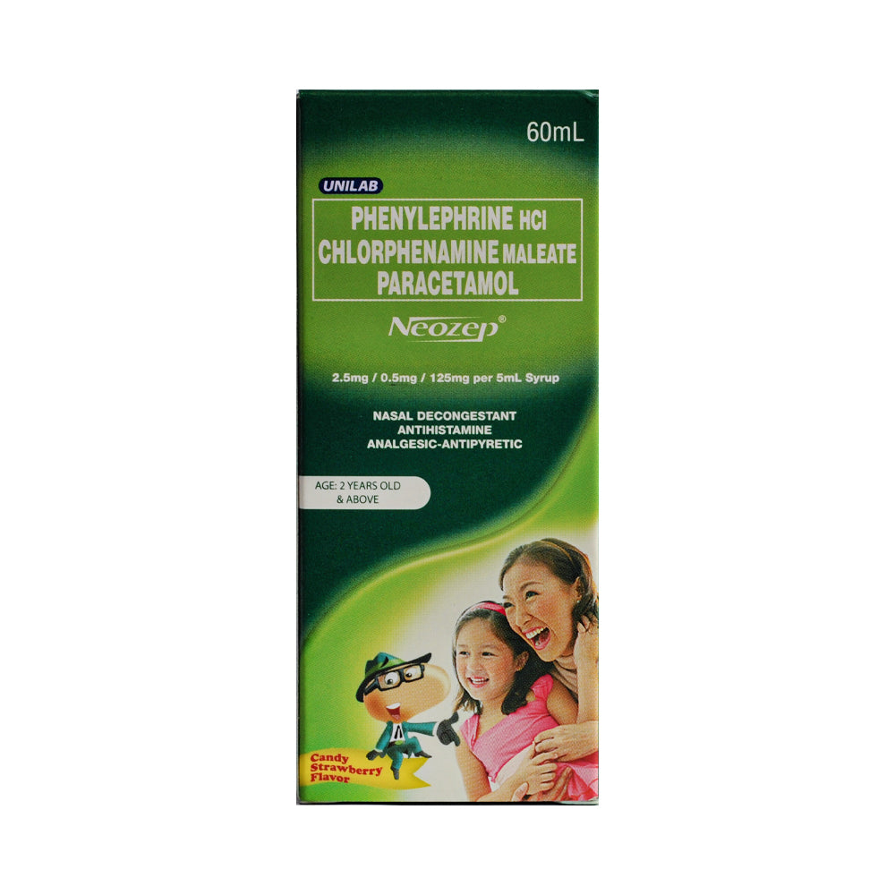 Neosep Box Neozep 2.5mg/0.5mg/125mg/5ml Syrup 60ml