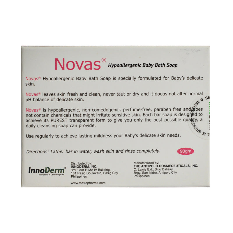 Novas Hypoallegenic Baby Bath Soap 90g