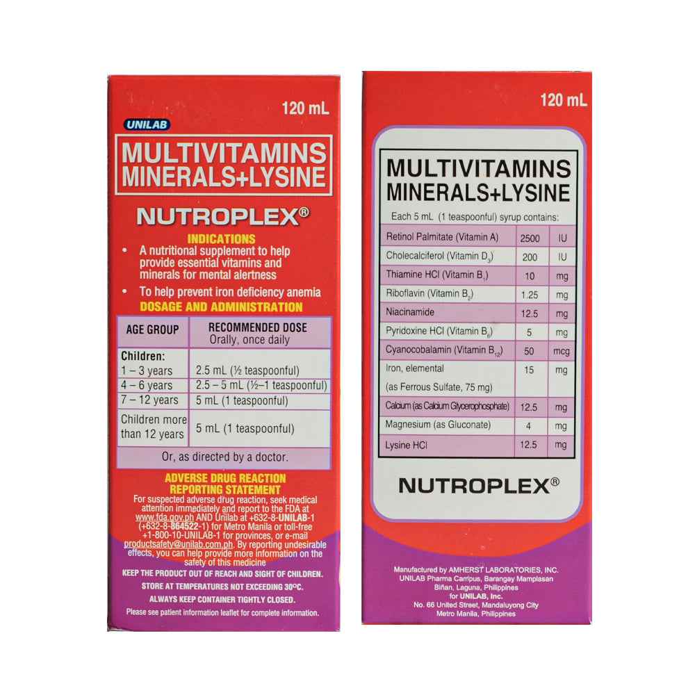 Neutroplex Syrup Nutroplex Multivitamins Syrup 120ml