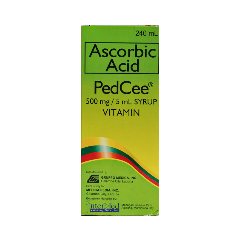 Pedcee Ascorbic Acid 500mg/5ml Syrup 240ml