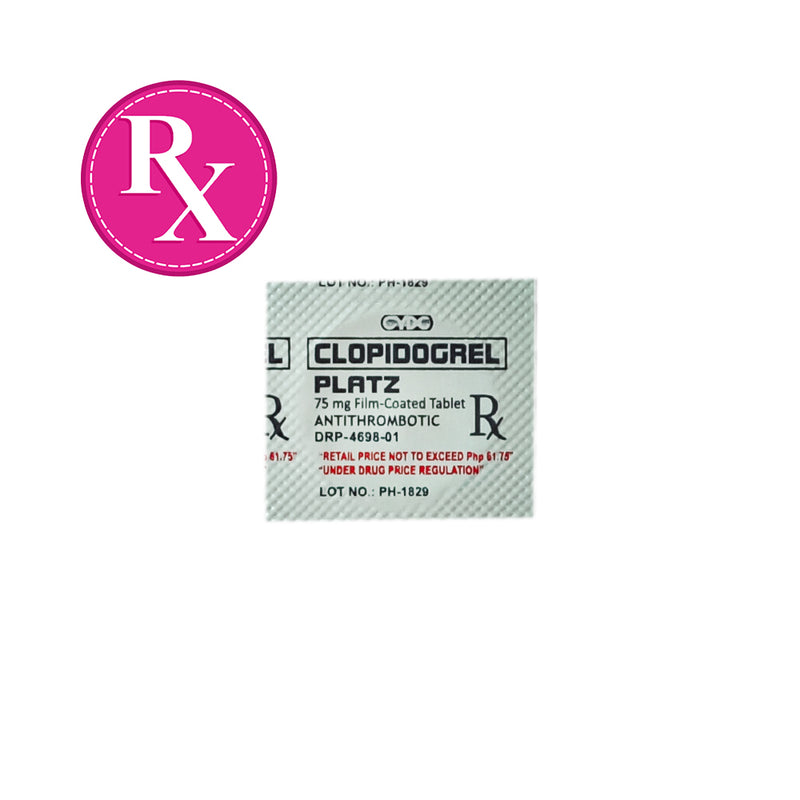 Platz Clopidogrel 75mg Film-Coated Tablet By 1's