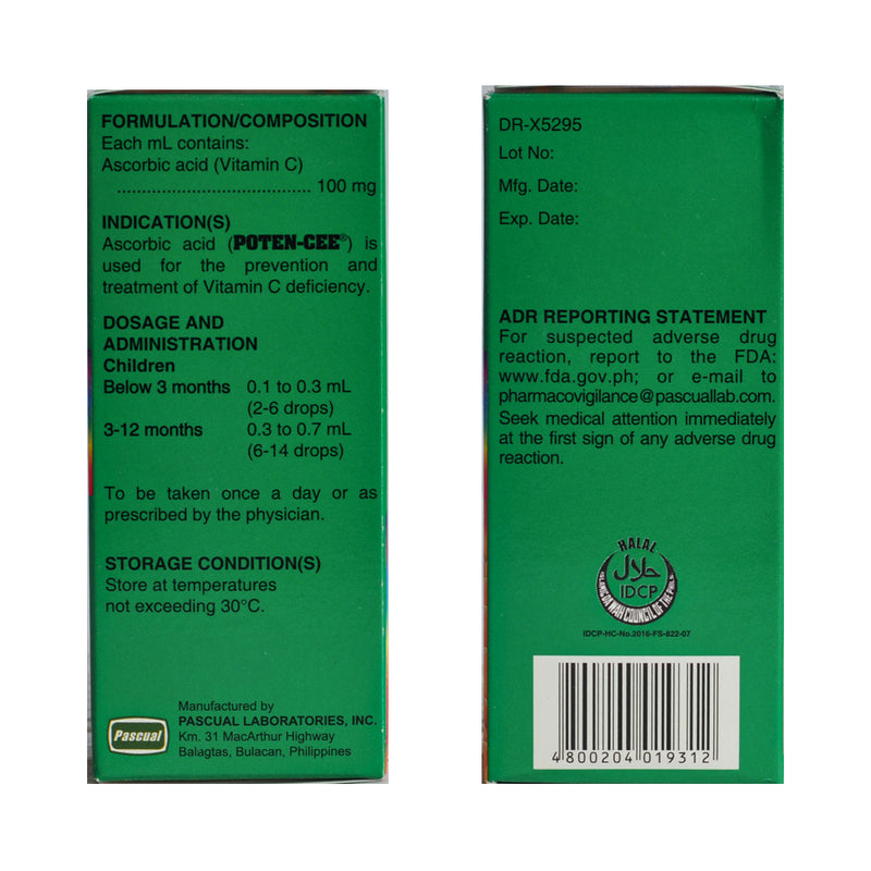 Poten-Cee Ascorbic Acid 100mg/ml Drops 30ml