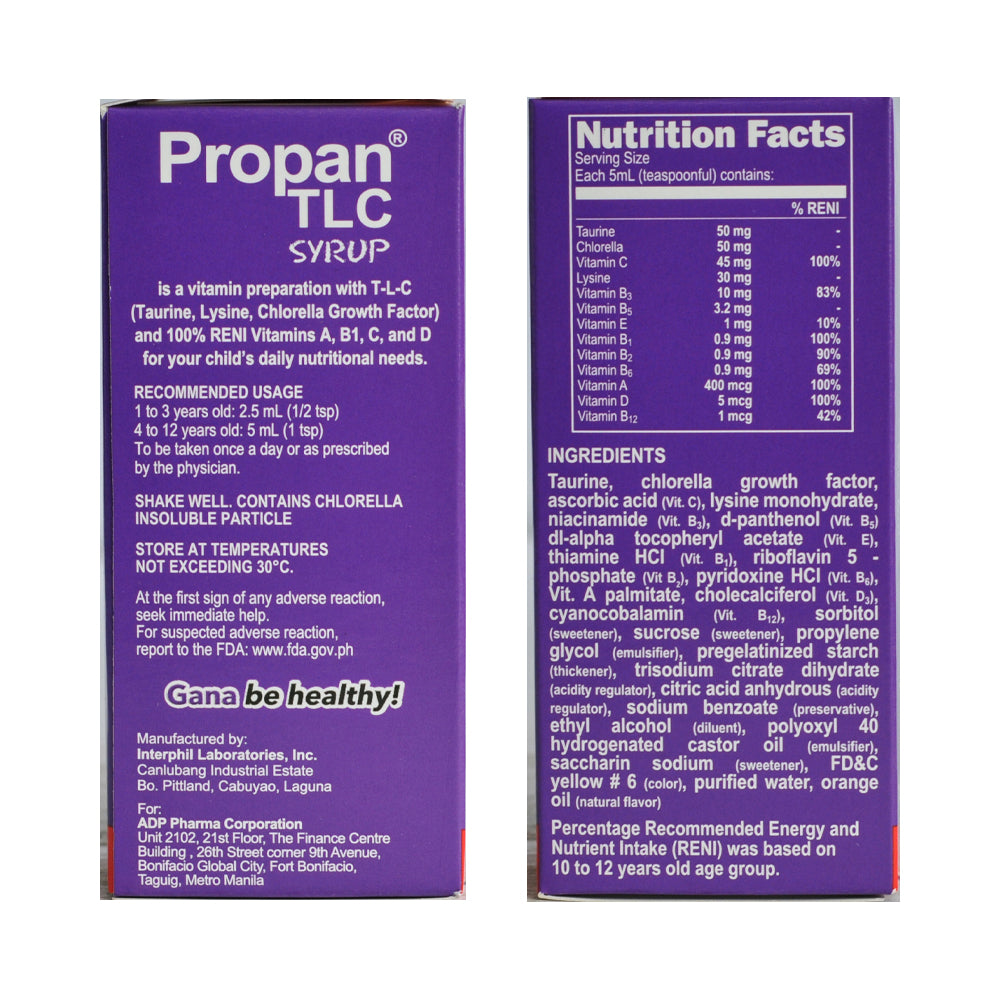 Profyn Syrup Propan TLC Orange Flavor Syrup 60ml
