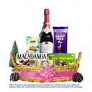 Red Wine And Chocolate Treasures Gift Basket
