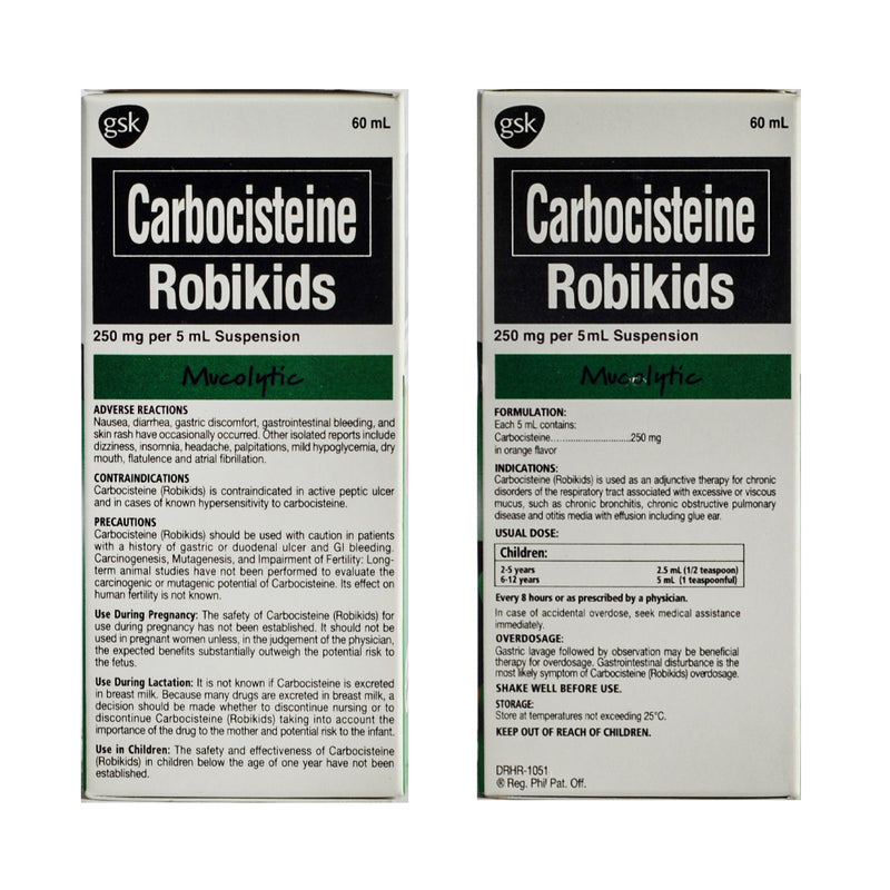 Robikids Carbocisteine 250mg/5ml Suspension 60ml