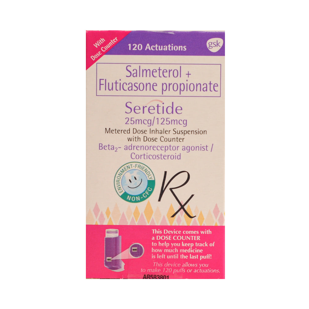Seretide Inhaler Mini Seretide Inhaler 25mcg/125mcg Suspension 120 Doses