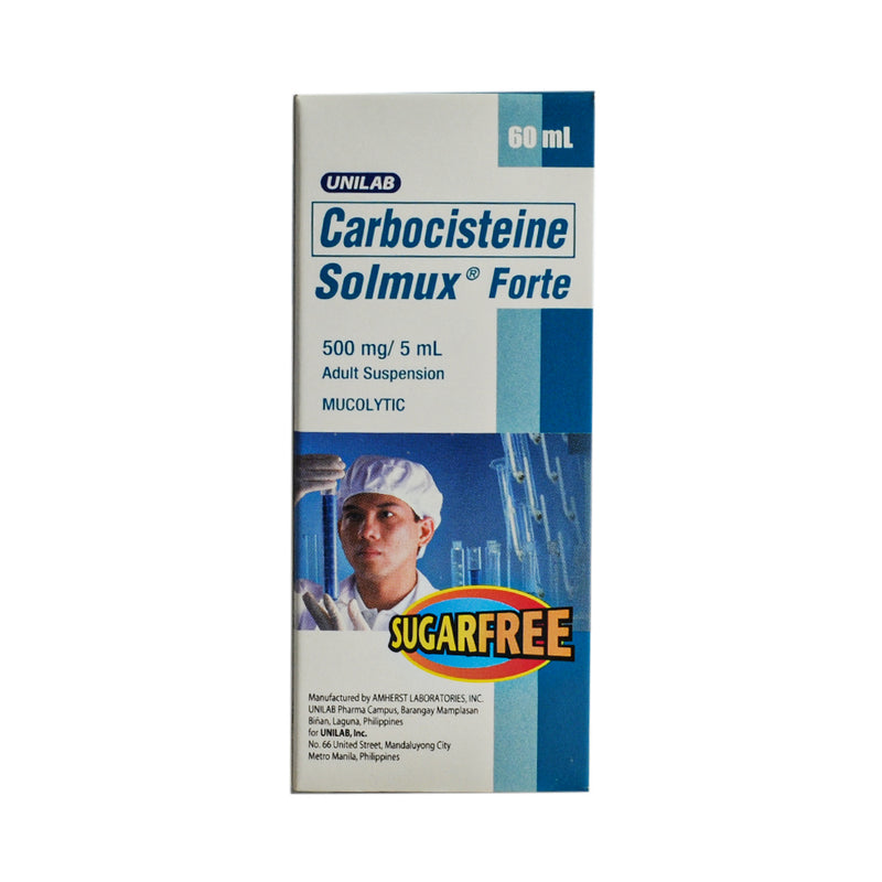 Solmux Forte Carbocisteine 500mg/5ml Suspension 60ml