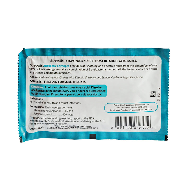 Strepsils Extra Strong 1.2mg/600mcg Lozenge 8's