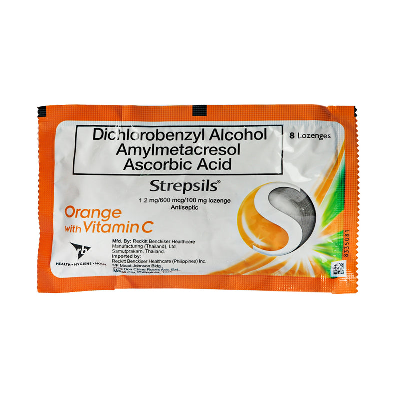 Strepsils Orange With Vitamin C 8's