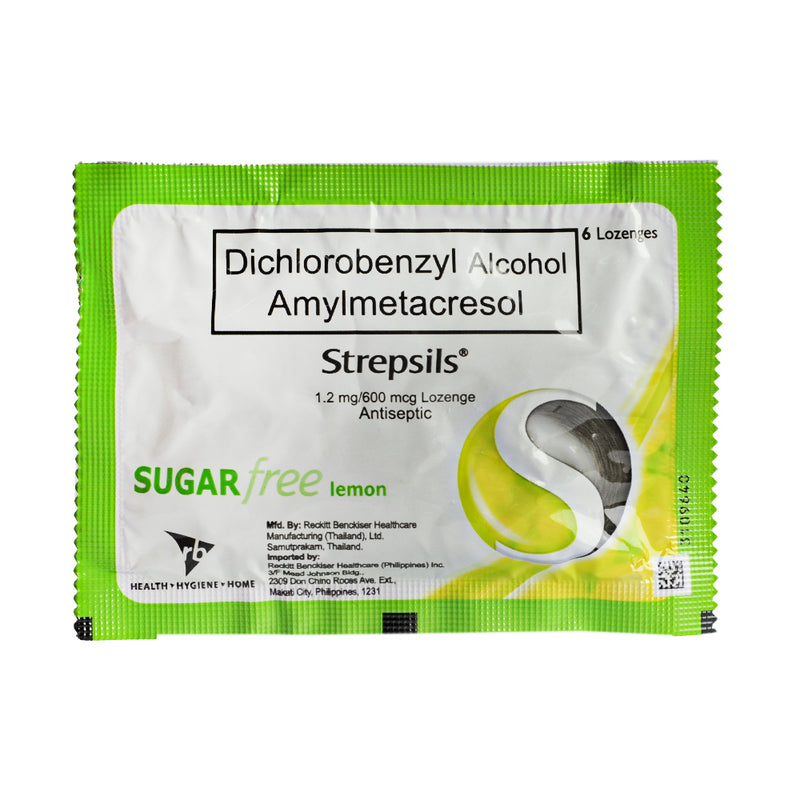 Strepsils Sugar Free Lemon Lozenges 6's