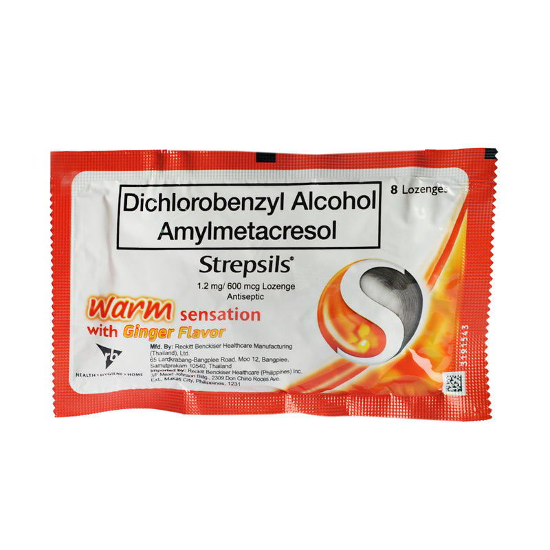 Strepsils Warm 1.2mg/600mcg Lozenge 8's