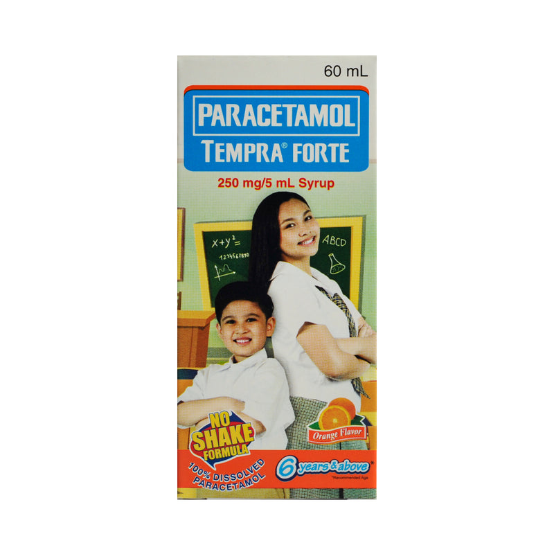 Tempra Forte Paracetamol 250mg/5ml Syrup Orange 60ml