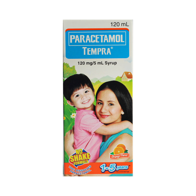 Tempra Paracetamol Orange 120mg/5ml Syrup 120ml