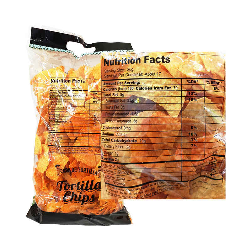 Casa De Tortilla Nacho Chips Cheese 500g