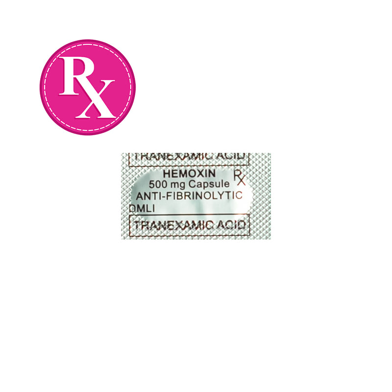 Hemoxin Tranexamic Acid 500mg Tablet By 1's