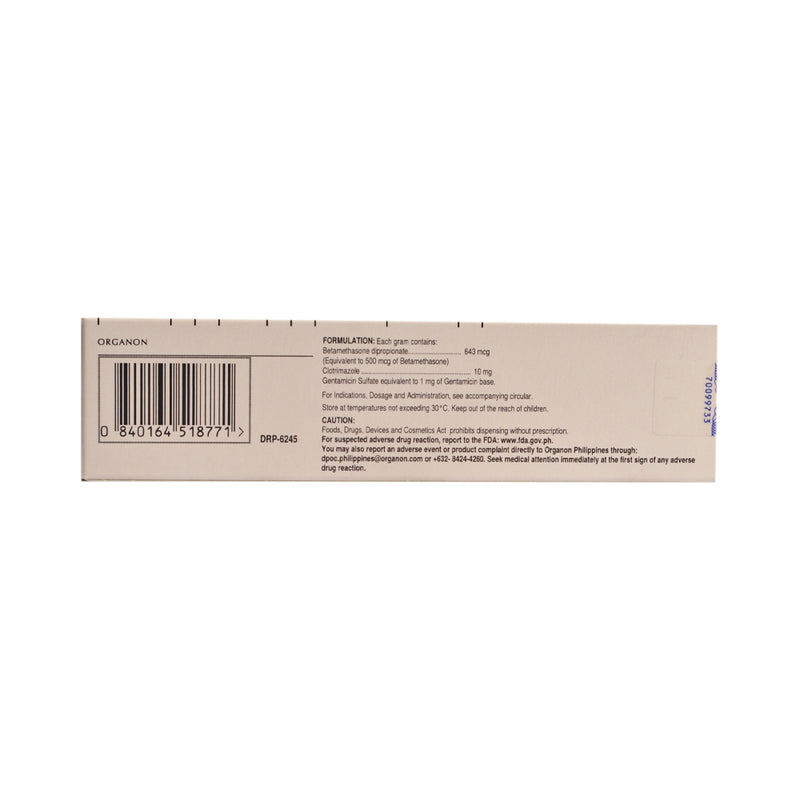 Triderm Betamethasone 500mcg/10mg/1mg/g Ointment 5g