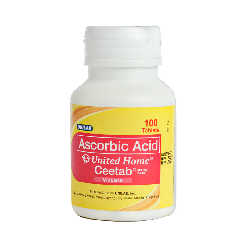 United Home Ascorbic Acid Ceetab 500mg Tablet 100's