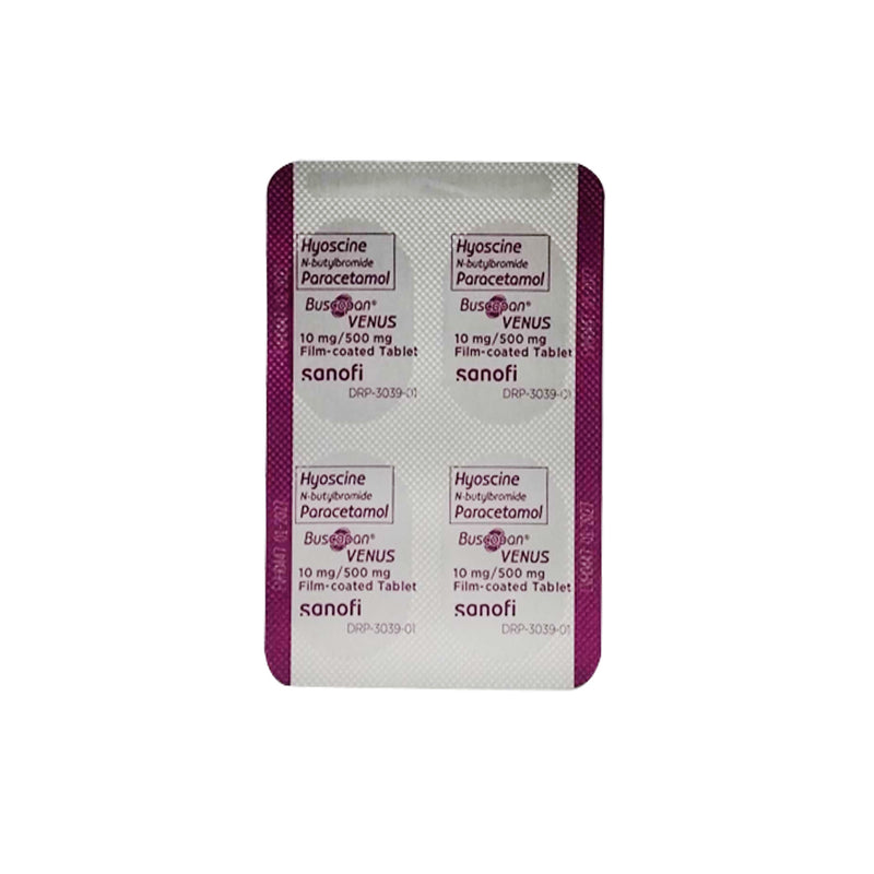 Buscopan Venus Tablet 10mg/500mg x 4's