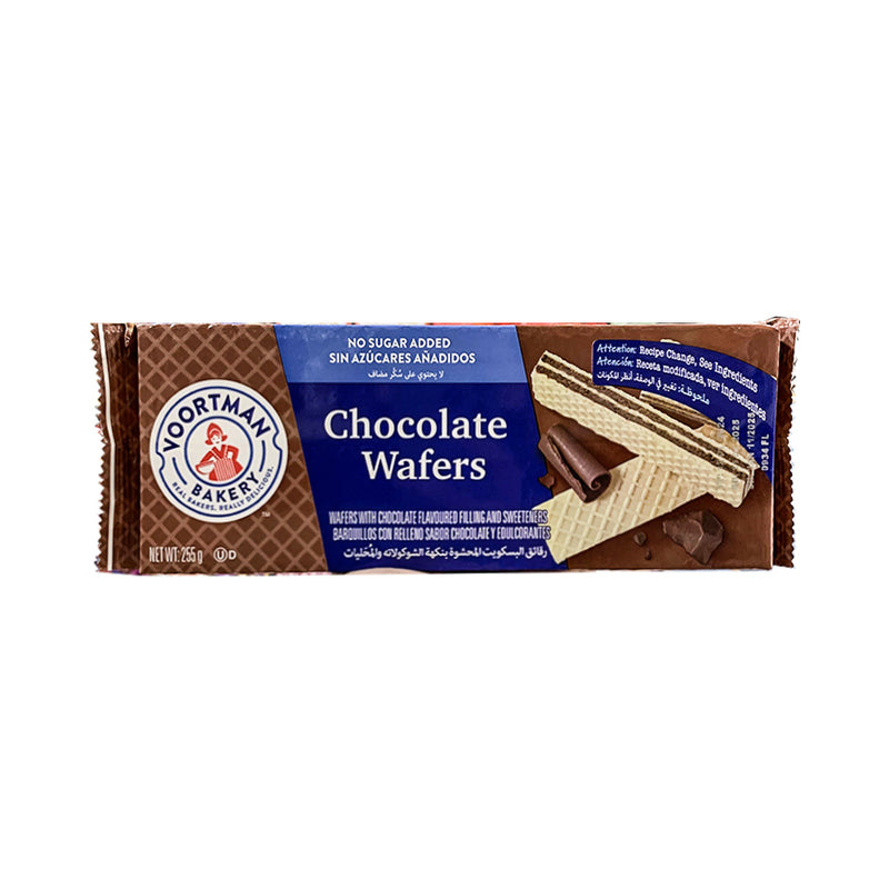 Voortman Wafers Sugar Free Chocolate 255g