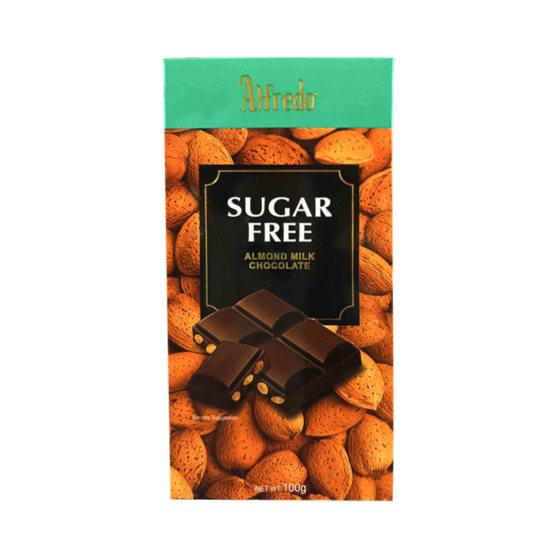 Alfredo Sugar Free Almond Milk Chocolate Bar 100g