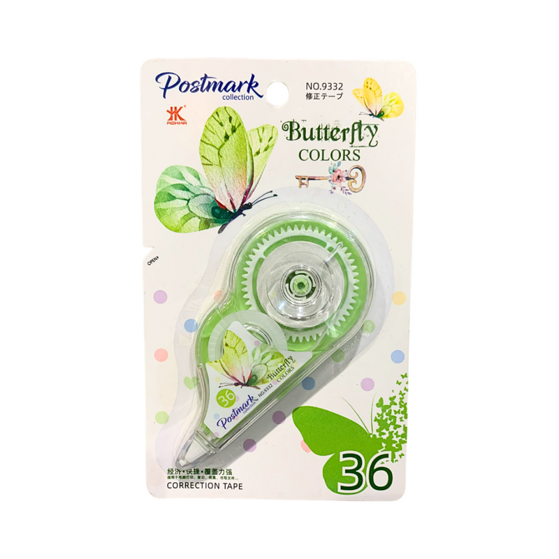 Postmark Correction Tape Butterfly Color