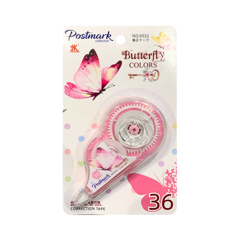 Postmark Correction Tape Butterfly Color