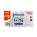 Johnson's Regular Baby Soap 75g x 3's Family Pack