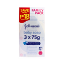 Johnson's Regular Baby Soap 75g x 3's Family Pack