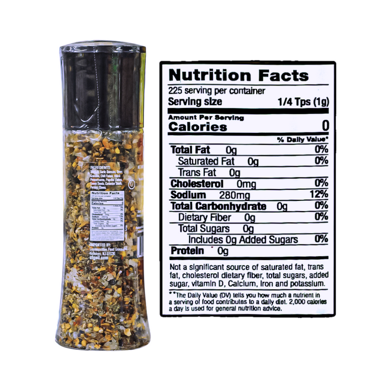 Palermo Salad Seasoning With Grinder 225g (7.9oz)