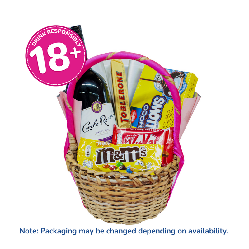 Wine And Chocolates Gift Basket Set A