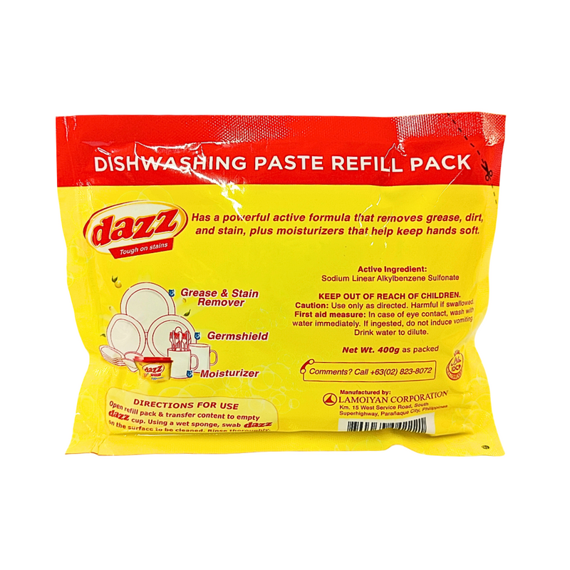 Dazz Dishwashing Paste Refill Lemon 400g