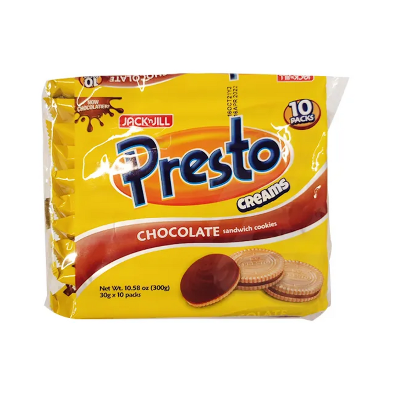 Presto Creams Chocolate Sandwich Cookies 30g x 10's
