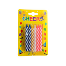 Cheers Spiral Candle Big Assorted 12's