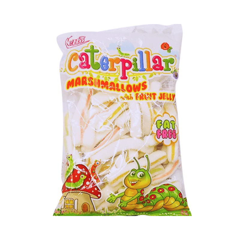 Mello Caterpillar Marshmallows With Fruit Jelly 135g