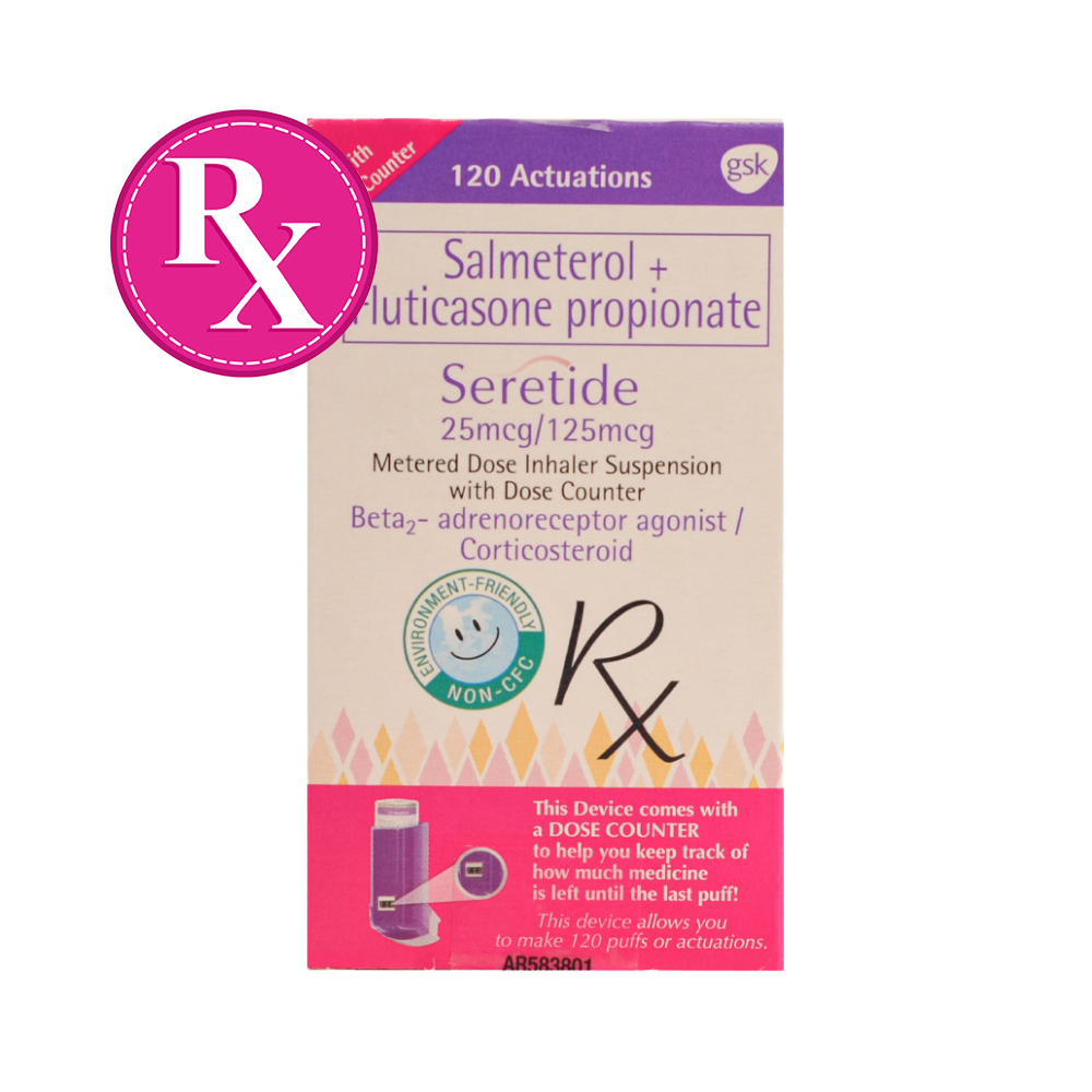 Seretide Inhaler 25mcg/125mcg Suspension 120 Doses