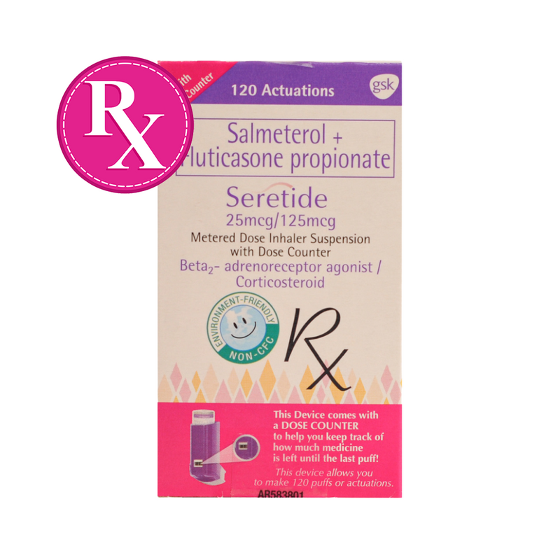 Seretide Inhaler 25mcg/125mcg Suspension 120 Doses