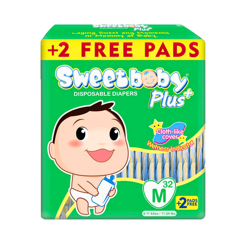 Sweet Baby Plus Disposable Diapers Big Pack Medium 32's