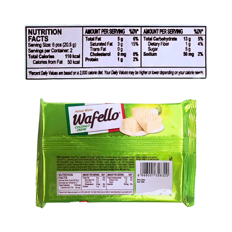 Wafello Italian Wafer Coconut Creme 48g