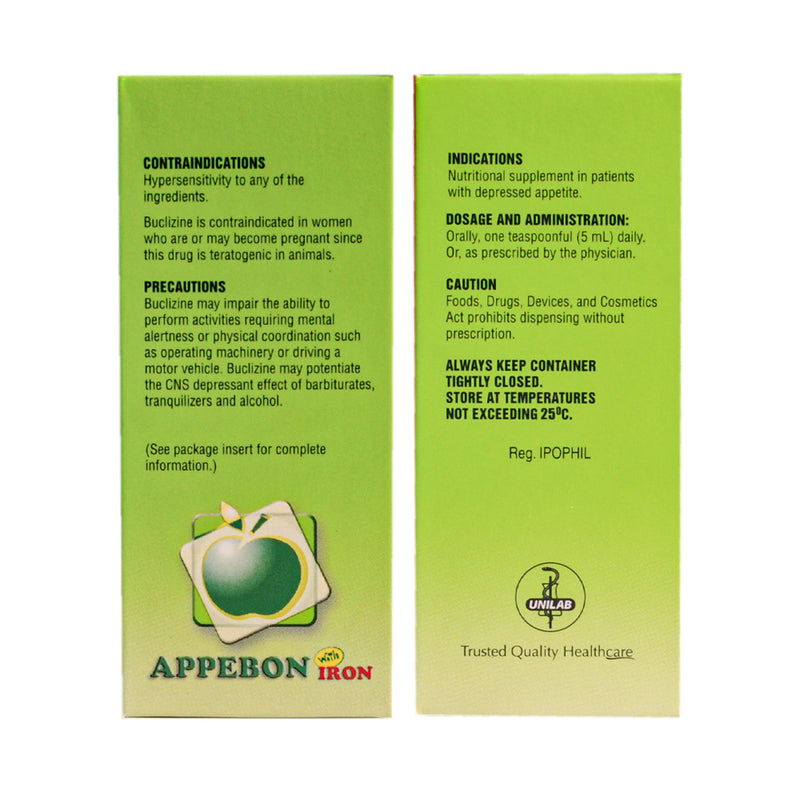 Appebon With Iron Buclizine Syrup 60ml