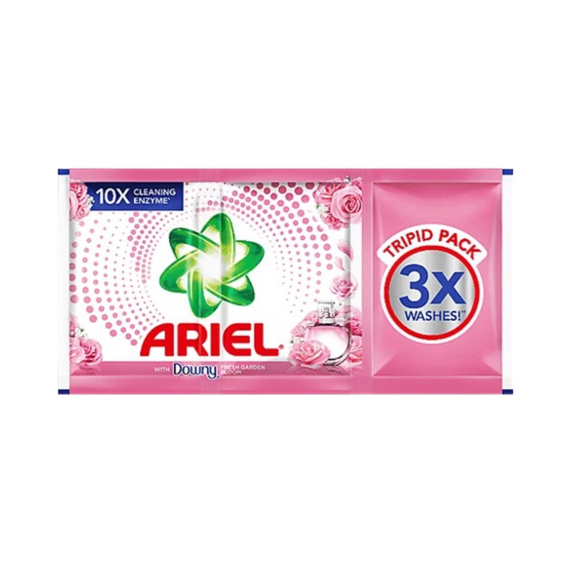 Ariel Detergent Powder Tripid Pack Fresh Garden Bloom 97g