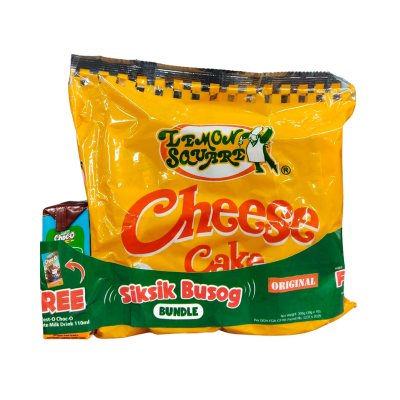 Lemon Square Cheese Cake 30g x 10’s Free Zest-O Choco Milk Drink 110ml