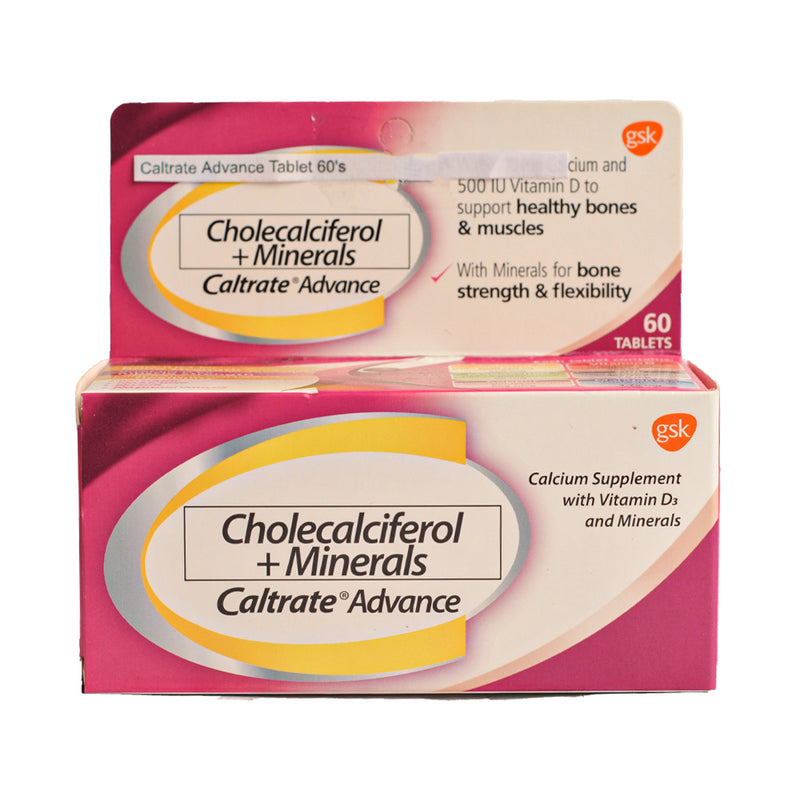 Caltrate Advance Cholecalciferol + Minerals Tablet By 60's